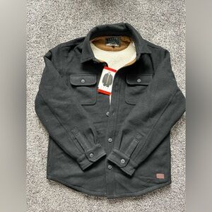 NWT Black sherpa lined Jachs button up. Size Medium